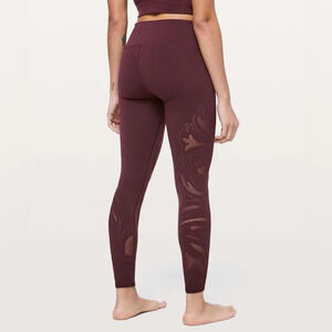 Lululemon Reveal Tight En Avante 26" Dark Adobe Athletic Leggings Size 6